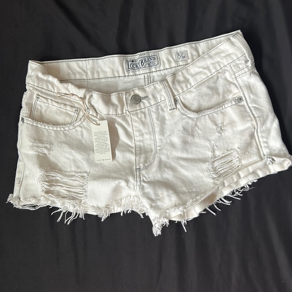 NWT Lucky brand white short shorts